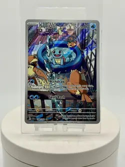 Pokemon Squirtle TCG Stellar Crown Illustration Rare Holo Card 148/142 - Image 1