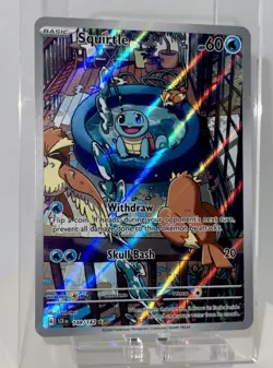Pokemon Squirtle TCG Stellar Crown Illustration Rare Holo Card 148/142 - Image 3