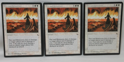 FIRE AND BRIMSTONE X3 MAGIC THE GATHERING THE DARK 1994 VINTAGE MTG CARD #419 - Image 1