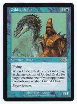 Gilded Drake – MtG – Urza's Saga – NM - Image 1