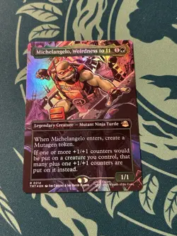 Michelangelo, Weirdness To 11 Borderless Foil Teenage Mutant Ninja Turtles TMT - Image 1
