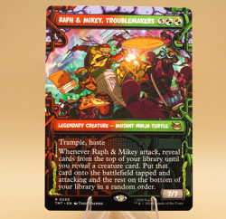 Raph & Mikey, Troublemakers | 250 | Rare | Showcase | Regular | TMNT | MTG - Image 1