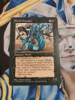 Thrull Champion MTG Fallen Empires Rare Black Creature Slightly Played x1 GG1 - Image 1