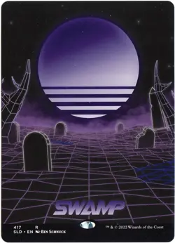 1x Swamp 417 MTG Secret Lair Lightly Played - Image 1