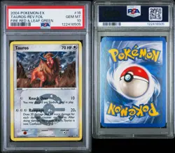 PSA 10 GEM MINT Tauros 16/112 EX FireRed & LeafGreen Reverse Holo 2004 - Image 5