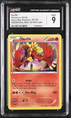 HO-OH Black Star Promo Break Evo Box #XY153 CGC 9 Pokemon [Nostalgium] - Image 1