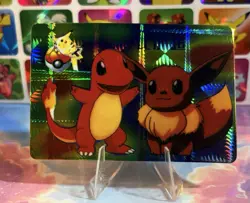 Pokemon Vintage Pocket Monsters Vending HOLO Prism Sticker 1999 Bandai Nintendo - Image 3
