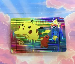 Pokemon Vintage Pocket Monsters Vending HOLO Prism Sticker 1999 Bandai Nintendo - Image 1
