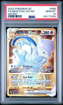 PSA 10 MEWTWO VSTAR 086/078 FULL ART SECRET POKEMON GO 😍 - Image 1