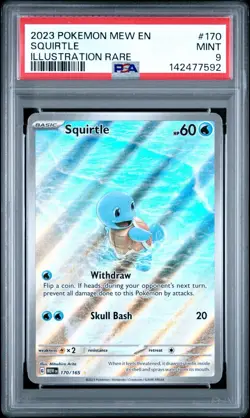 Squirtle 170/165 Scarlet & Violet 151 English PSA 9 Pokemon TCG MINT - Image 1