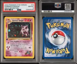 Pokemon 2000 Sabrina's Gengar Gym Heroes 1st Edition Holo PSA 8 14/132 - Image 3