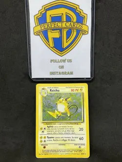 POKEMON SET BASE UNLIMITED RAICHU HOLO 14/102 PL/PR - Image 1