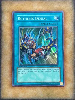 Yugioh Ruthless Denial DP04-EN024 Super Rare 1st Ed NM - Image 1