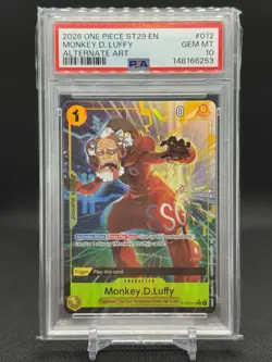 2026 ONE PIECE STARTER DECK ST29-EGGHEAD ALTERNATE ART MONKEY D. LUFFY PSA 10 - Image 1