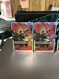4X Roronoa Zoro SR ST21-015 SR One Piece TCG Gear 5 EX Deck Foil English Playset - Image 2