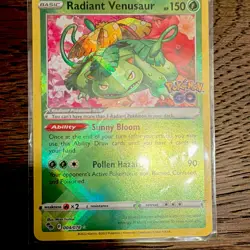 Pokemon GO Radiant Blastoise Charizard Venusaur Holo Card Lot (3 Cards) - Image 3