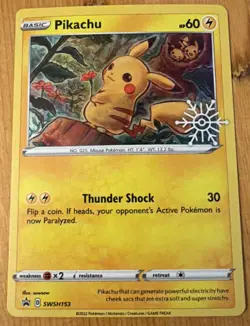 SWSH: Sword & Shield Promo Cards #SWSH153 Pikachu Holiday Promo,Holo - Image 1