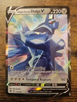 Origin Forme Dialga V 113/189 Holo Rare Pokemon Card Astral Radiance Near Mint - Image 1