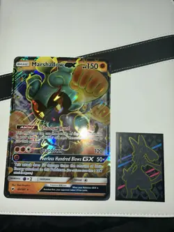 Pokemon Marshadow GX & Tapu Koko GX Sun & Moon OVERSIZED Pokemon Cards - Image 1