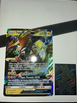 Pokemon Marshadow GX & Tapu Koko GX Sun & Moon OVERSIZED Pokemon Cards - Image 3