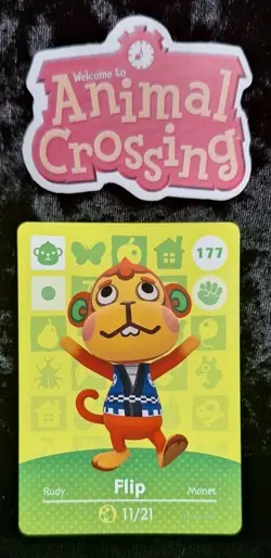 Animal Crossing Nintendo Amiibo Card Flip #177 Regular Card Stock Authentic - Image 1