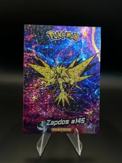 2025 POKEMON STAINED GLASS Crystal Card #144 Zapdos Kanto Peru Foil - Image 4