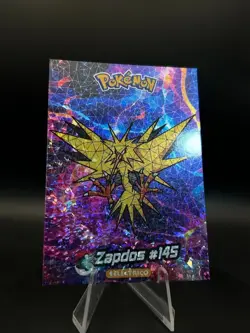 2025 POKEMON STAINED GLASS Crystal Card #144 Zapdos Kanto Peru Foil - Image 5