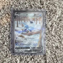 Pokemon Glaceon V Full Art Ultra Rare Holo 175/203 SWSH07 Evolving Skies Card - Image 3