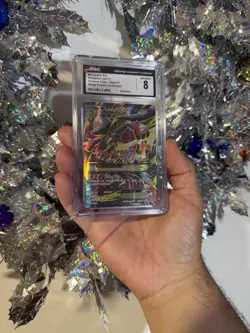 CGC 8 NM/M M Lucario EX 2017 Furious Fists 55a/111 Pokemon Card - Image 1