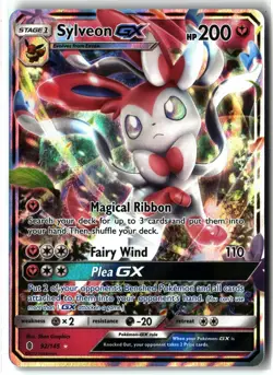 Sylveon GX ⭐ 92/145 Holo Rare GX Guardians Rising 2017 Pokemon NM - Image 1