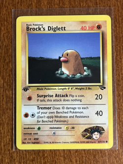 [NM] 2000 Pokemon Gym Challenge Brock's Diglett 1st Edition #67/132 - Image 1