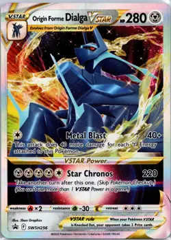 Pokemon TCG Origin Forme Dialga VSTAR SWSH256 SWSH Black Star Promos Holo NM - Image 1