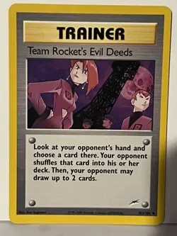 Team Rocket's Evil Deeds 103/105 Neo Destiny NM Pokemon Fast Shipping - Image 1