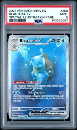 2023 POKEMON MEW EN-151 SPECIAL ILLUSTRATION RARE #200 BLASTOISE EX PSA 9 - Image 1