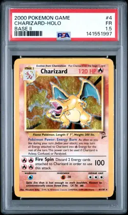 PSA 1.5 Charizard Holo 4 Pokemon Game Base Set 2 II - Image 1