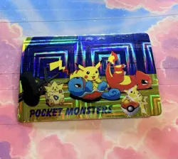 Pokemon Vintage Pocket Monsters Vending HOLO Prism Sticker 1999 Bandai Nintendo - Image 1