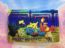 Pokemon Vintage Pocket Monsters Vending HOLO Prism Sticker 1999 Bandai Nintendo - Image 2