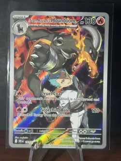 Team Rocket's Houndoom Illustration Rare 191/182 Pokemon Destined Rivals - Image 1