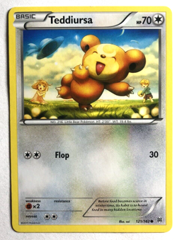Teddiursa 121/162 XY BREAKthrough Pokemon Regular Common LIGHTLY PLAYED LP - Image 1