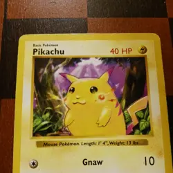 Pikachu 58/102 Shadowless RED CHEEKS Base Set Vintage Pokemon Card WOTC HP/MP - Image 3