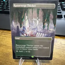 Razorverge Thicket (Borderless) #373 (NM) Phyrexia All Will Be One ONE Magic MTG - Image 1