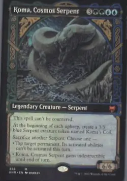 Koma, Cosmos Serpent (Showcase) - Kaldheim: #326, Magic: The Gathering Nm C252 - Image 1