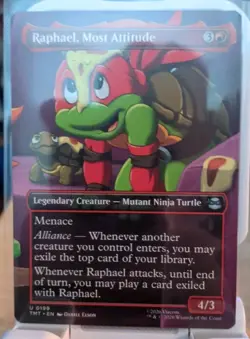 Raphael Most Attitude - FOIL Borderless - Teenage Mutant Ninja Turtles - MtG- NM - Image 1