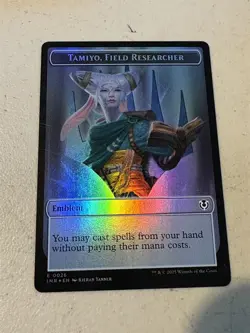 mtg foil token Human Soldier // Tamiyo Emblem 20/26, Innistrad Remastered - Image 1