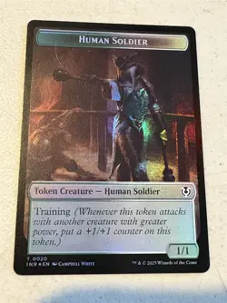 mtg foil token Human Soldier // Tamiyo Emblem 20/26, Innistrad Remastered - Image 2