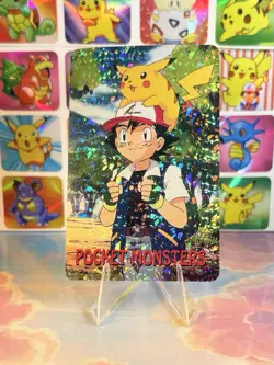 Pikachu Pokemon Vintage Playing Poker Card Charizard Nintendo - Prism Holo Back - Image 5