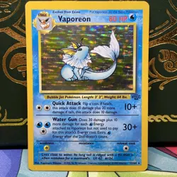 Pokemon TCG - Vaporeon - 12/64 - Holo Unlimited - Jungle LP - Image 1