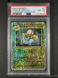 Ivysaur Reverse Foil #47 2002 Pokemon Legendary PSA 8 250001 - Image 1