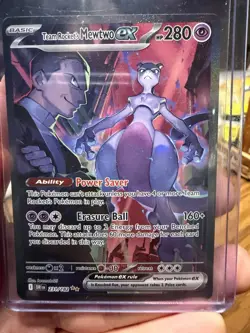 Pokemon Team Rocket's Mewtwo ex Sv10: Destined Rivals Holo Rare 231/182 280 HP - Image 1