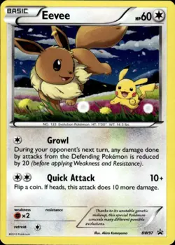 Pokemon Eevee BW97 BW Black Star Promos Promo Lightly Played - Image 1